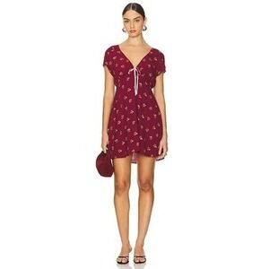 Free People Floral Mini Babydoll Dress Womens XS Coquette‎ Cottage Boho Dainty